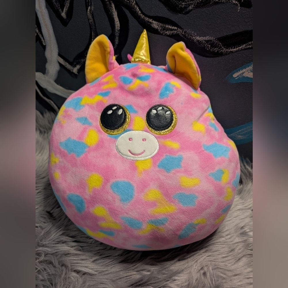 TY Pink Plush Unicorn Toy